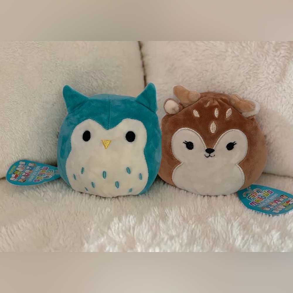Squishmallows Flip-A-Mallows Winston/Dawn Plush 5” Kellytoy Reversible Toy